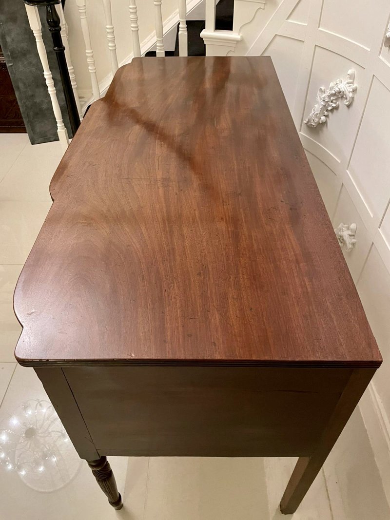 Antique George III Quality Figured Mahogany Breakfront Sideboard - Image 8